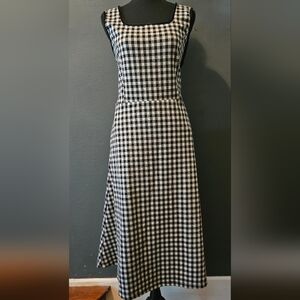 Midi checkered dress
